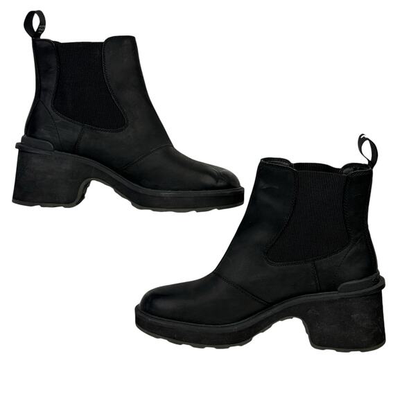 Sorel Women's Hi-Line Chelsea Boots 10 Platform Heeled Waterproof Black Platform - Picture 4 of 11